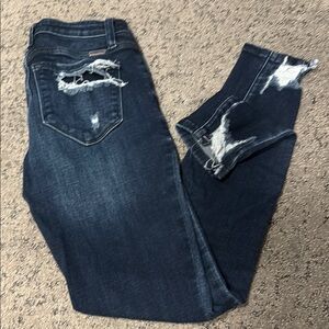 KanCan Blue Skinny Distressed Jeans